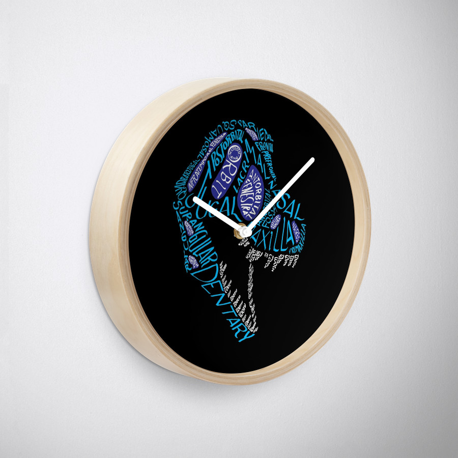 Tyrannosaurid calligram clock.